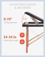 3 fold Ayurved, Spa & Panchkarma Massage Bed Wooden Width-70cm - Image 8