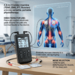Acupuncture 4 in 1 TENS, EMS MS, IFT, RUSSIAN Current for Pain Relief for Physiotherapy | Muscle and Nerve Stimulation MS Machine for Physical Therapy | LCD Display | Imported | Compact - Image 2