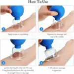 Acupressure 4 PCS Glass Facial Cupping Set Cupping Professional Kit For Anti Cellulite, Anti Wrinkle Instantly Ageless Skin | For Eyes, Face - Image 2
