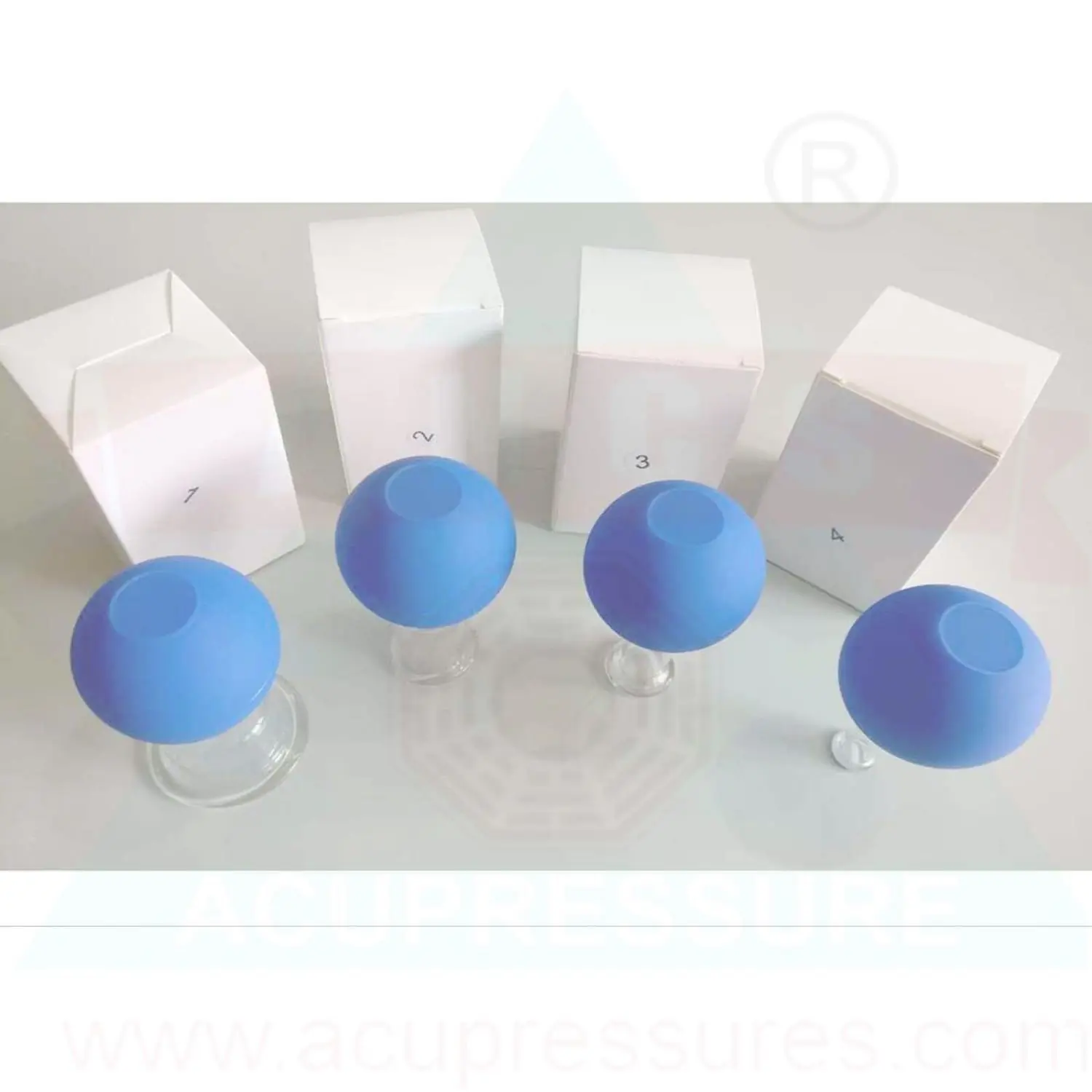 Acupressure 4 PCS Glass Facial Cupping Set Cupping Professional Kit For Anti Cellulite, Anti Wrinkle Instantly Ageless Skin | For Eyes, Face - Image 4