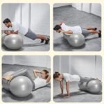 Anti-Burst Rubber Peanut Shape Gym Ball with Free Foot Pump | Workout, Yoga, Pregnancy, Birthing, Balance & Stability (Big Size) - Image 7