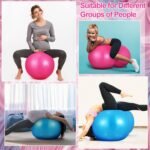 Anti-Burst Rubber Peanut Shape Gym Ball with Free Foot Pump | Workout, Yoga, Pregnancy, Birthing, Balance & Stability (Big Size) - Image 2