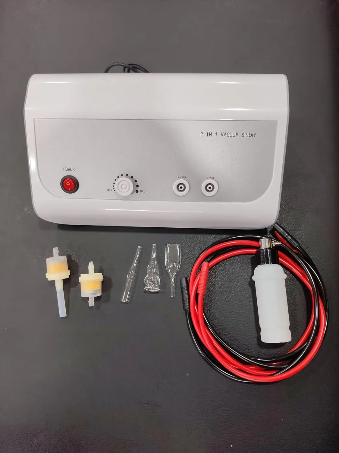 Electric Vacuum Cupping Therapy Machine 2in1 Diamond Microdermabrasion Machine Blackhead Removal & Spray Suction Facial Treatment Device Vacuum Spray Machine for Beauty - Image 2