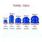 Silicone Vacuum Cupping Set, 12 Pieces, Half Ball Cupping Therapy Cans, Rubber Body Slimming Suction Cups Set Of 12 - Image 4