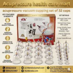 Hijama Cups Are Chinese Traditional Healthy Body Vacuum Acupuncture Cupping for Cellulite Cupping Massage Tools (SET OF 32) Cups