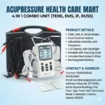 Acupuncture 4 in 1 TENS, EMS MS, IFT, RUSSIAN Current for Pain Relief for Physiotherapy | Muscle and Nerve Stimulation MS Machine for Physical Therapy | LCD Display | Imported | Compact - Image 4