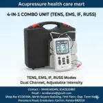 Acupuncture 4 in 1 TENS, EMS MS, IFT, RUSSIAN Current for Pain Relief for Physiotherapy | Muscle and Nerve Stimulation MS Machine for Physical Therapy | LCD Display | Imported | Compact