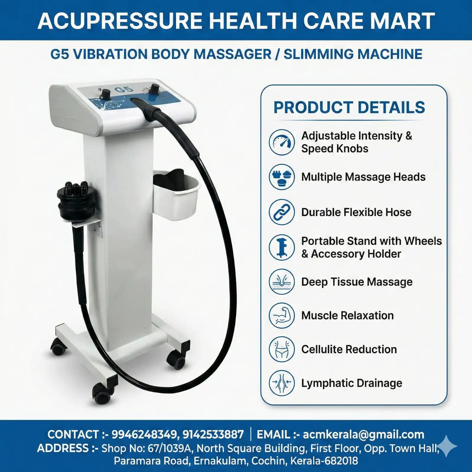 G 5 Massager Muscle Shaping (5 Head) Body Slimming Power Full Machine - Image 2