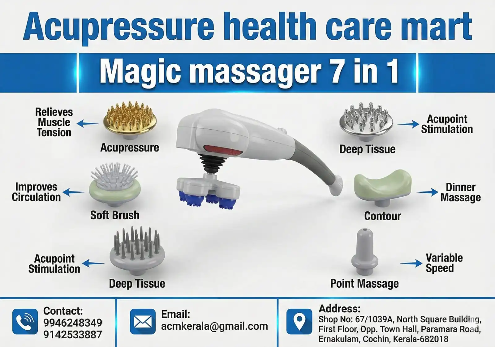 Acupressure Magic Massager Complete Body Massager for pain relief (Corded Electric, Multicolours) - Image 6
