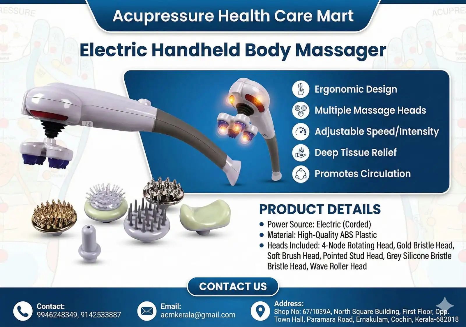 Acupressure Magic Massager Complete Body Massager for pain relief (Corded Electric, Multicolours) - Image 5