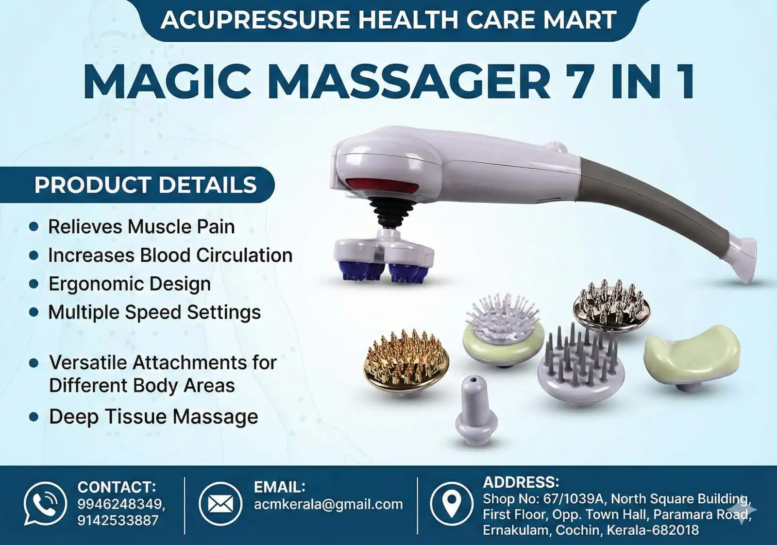 Acupressure Magic Massager Complete Body Massager for pain relief (Corded Electric, Multicolours) - Image 4