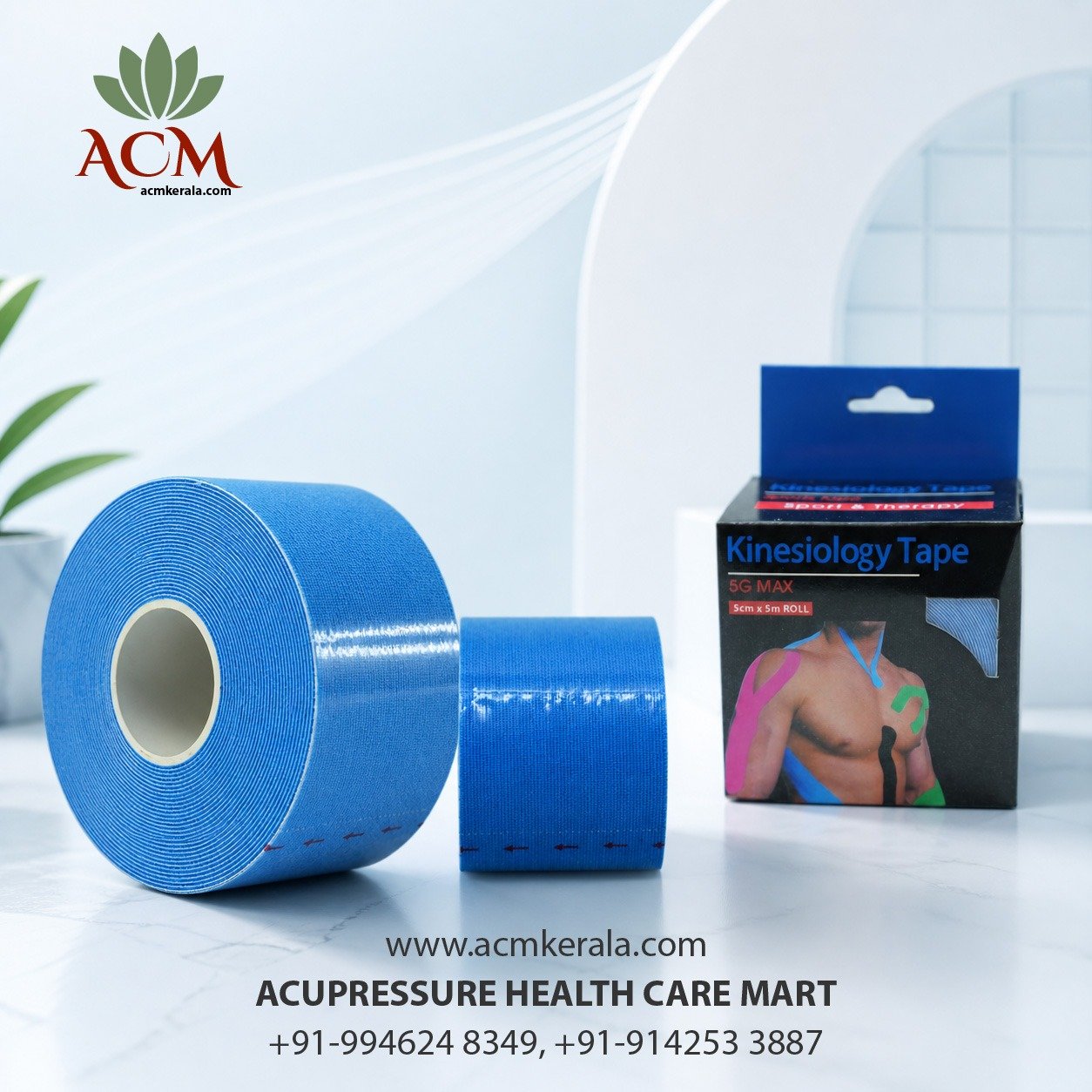 Kinesiology Tape 5G Max K Tape KT TAPE Original Cotton Elastic Kinesiology Therapeutic Tape - Image 1