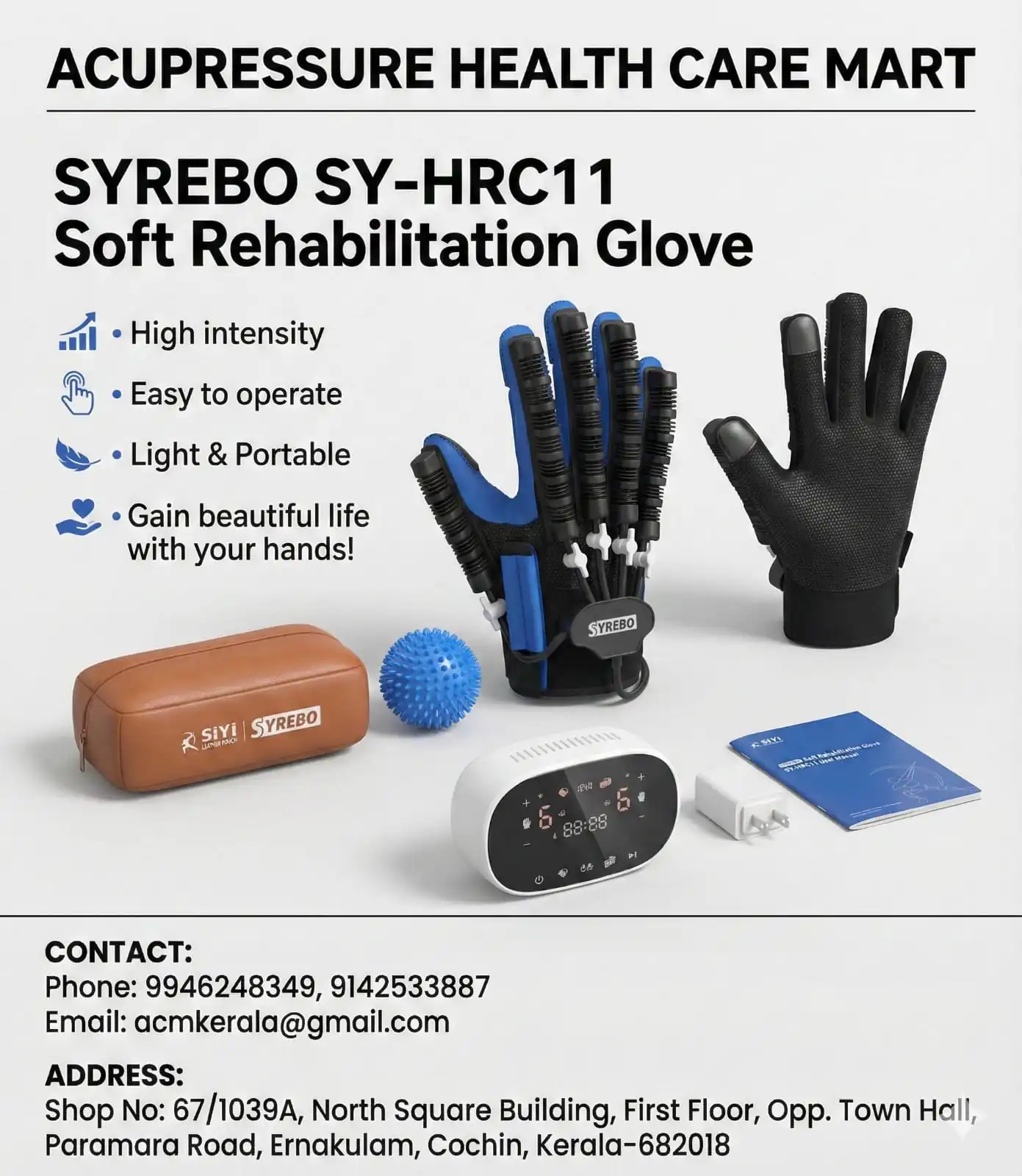 Acupressure Automatic Dabble Hand Robotic Fingers Exercise Hand Exerciser Gloves for Physiotherapy after Stroke, Paralysis & Hand Rehabilitation | Finger Flexion & Extension Therapy Device - Image 3