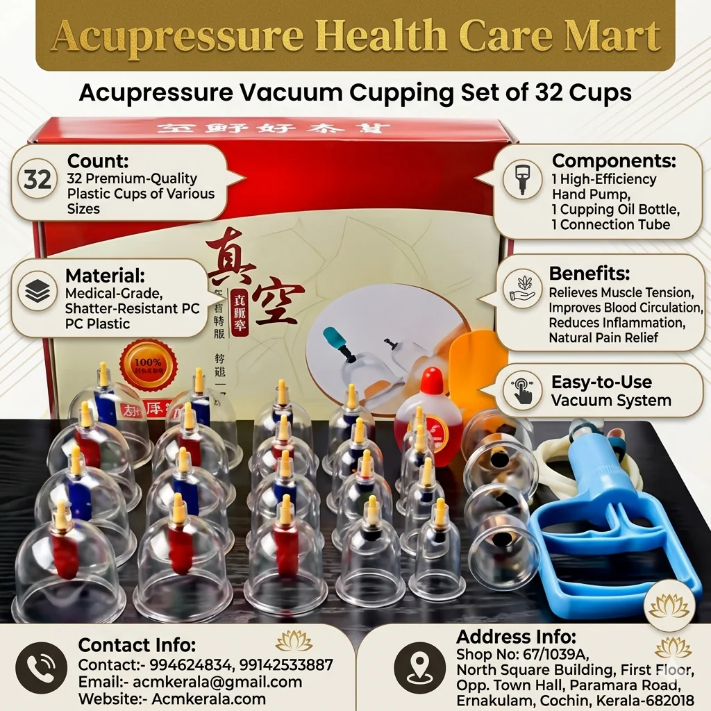 Hijama Cups Are Chinese Traditional Healthy Body Vacuum Acupuncture Cupping for Cellulite Cupping Massage Tools (SET OF 32) Cups - Image 2