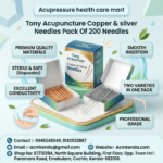 Tony Sterile Acupuncture Needles for single use Silver & Copper Pack Of 200 Needles - Image 2