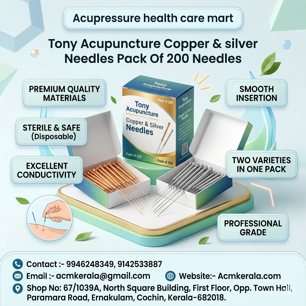 Tony Sterile Acupuncture Needles for single use Silver & Copper Pack Of 200 Needles - Image 2