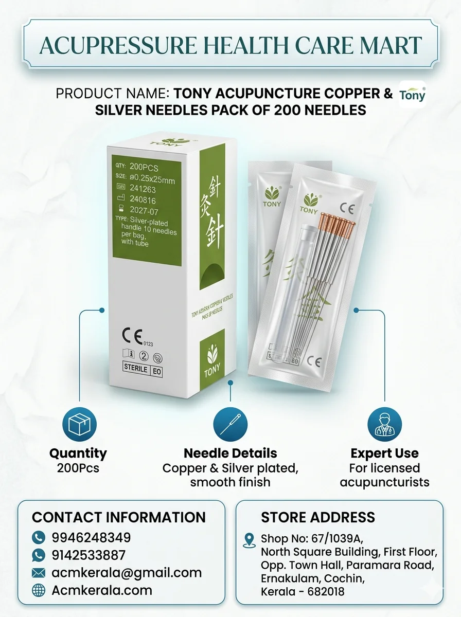 Tony Sterile Acupuncture Needles for single use Silver & Copper Pack Of 200 Needles - Image 4