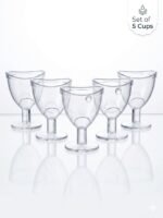 Eye Wash Cup, Crystal Transparent, Medical Grade Material, BPA-Free, Ergonomic Design, Set of 5 - Image 2