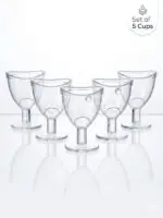 Eye Wash Cup, Crystal Transparent, Medical Grade Material, BPA-Free, Ergonomic Design, Set of 5 - Image 2